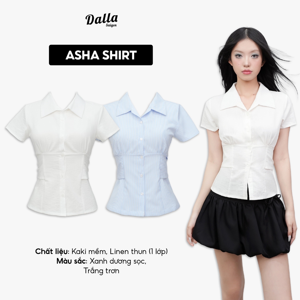 NEW COLLECTION - DALLA เสื้อเชิ้ตแขนสั้นแขนยาว (SM39)