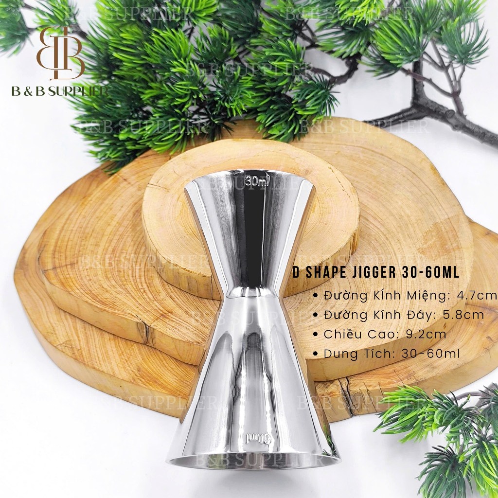 ผู้ผลิต B&B D Shape Jigger 30-60ml [พร้อมภาษีมูลค่าเพิ่ม XHD]