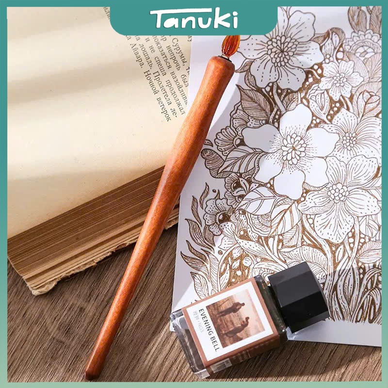 [TANUKI] ปากกาแก้วด้ามไม้