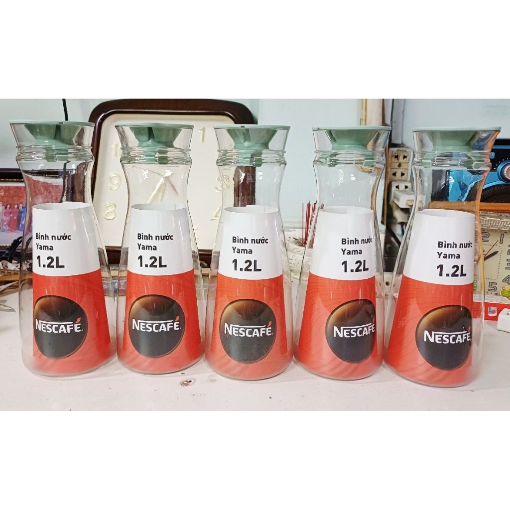 ชุดขวดน้ําพลาสติก Yama 1,2L Inochi 2022 5 ชิ้น (ของขวัญ NSCAFE)