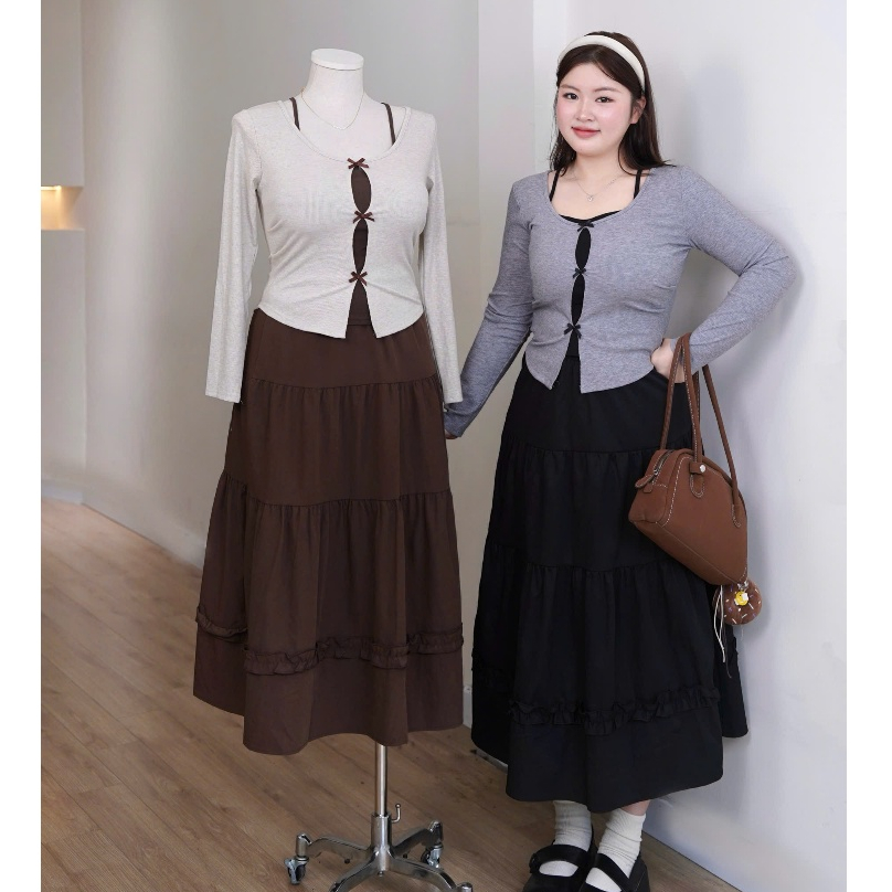 ชุดเสื้อและกระโปรงยาว BIGSIZE 2 ชิ้น M30311 - BOON BOON BIGSIZE