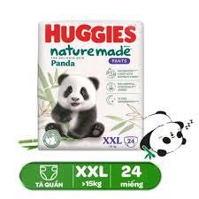 Combo กางเกงผ้าอ้อม Huggies Nature made XXL24 2 ชิ้น - Huggies Panda XXL24 - Huggies พรีเมี่ยม - โกด