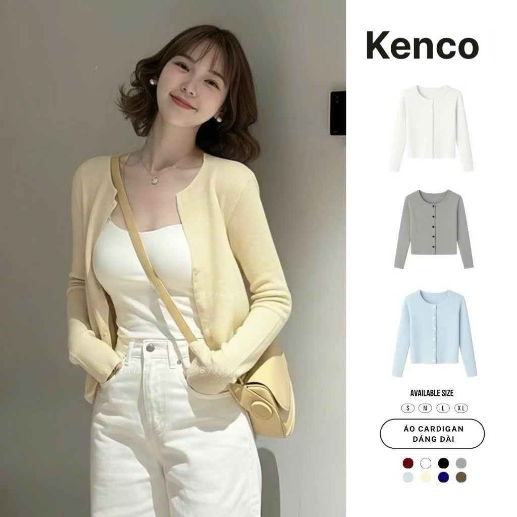 KENCO คาร์ดิแกนติดกระดุมยาวผู้หญิง Basic Elegant M5091