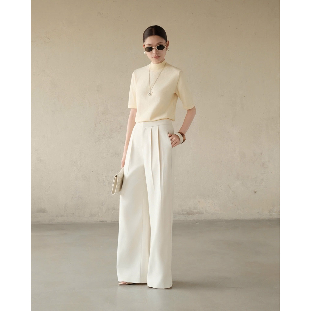 RUBIES Ali Pants - กางเกงลินินอิตาเลียนขากว้างสําหรับผู้หญิง