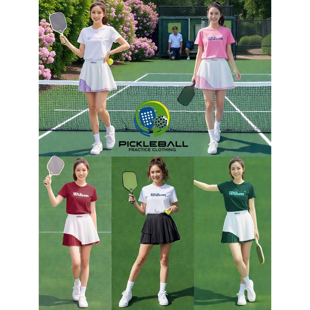 TENNIS/PICKLEBALL OUTFIT ชุดกีฬาสําหรับผู้หญิง WILSON สไตล์เกาหลีคุณภาพสูง GUANGZHOU GOODS