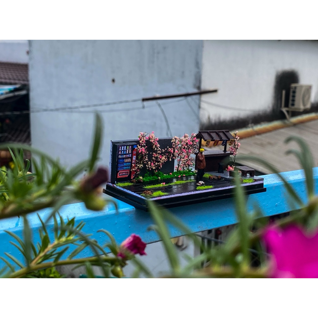 [ Ramen Noodles ] กล่อง Diorama mica สําหรับรถยนต์ฮอทวีลขนาดกะทัดรัดสําหรับศึกษาและโต๊ะทํางาน (ไม่รว