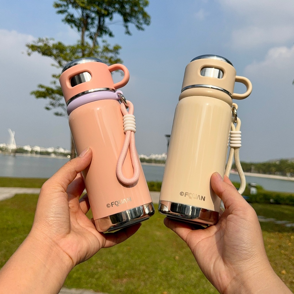 FQUAN 470ML Thermos Bottle – สแตนเลส 316 คุณภาพสูง, ความเชื่อความร้อนยาวนาน, ฝาปิดพร้อมที่จับ, ใช้เป