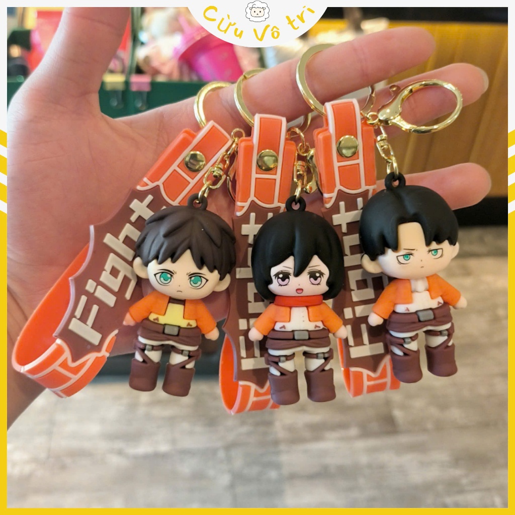 พวงกุญแจอนิเมะ Attack On Titan อย่างมาก, Attack On Titan, Eren, Mikasa, ของขวัญพัดลม Eren