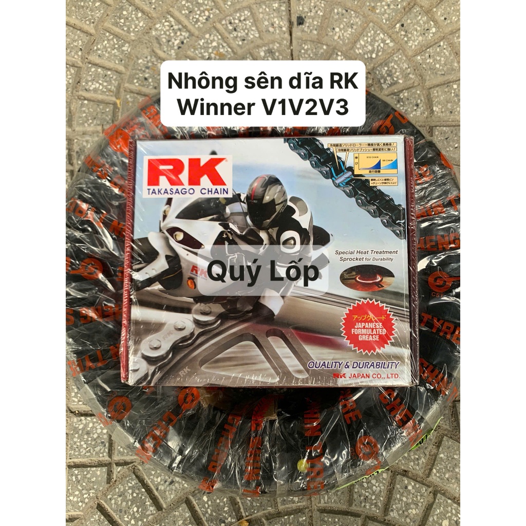 RK 15T-44T เฟืองโซ่ติดตั้งสําหรับ WINNER V1V2V3, โซ่สีดํา