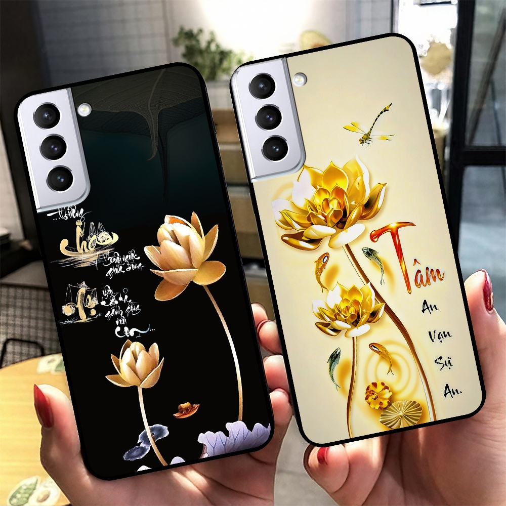 SamSung S21 5G - S21 Plus (S21+) - เคส S21 Ultra 5G - S21 FE 5G รูปทรงใบโพธิ์ คัดลายมือเพื่อความอุ่น