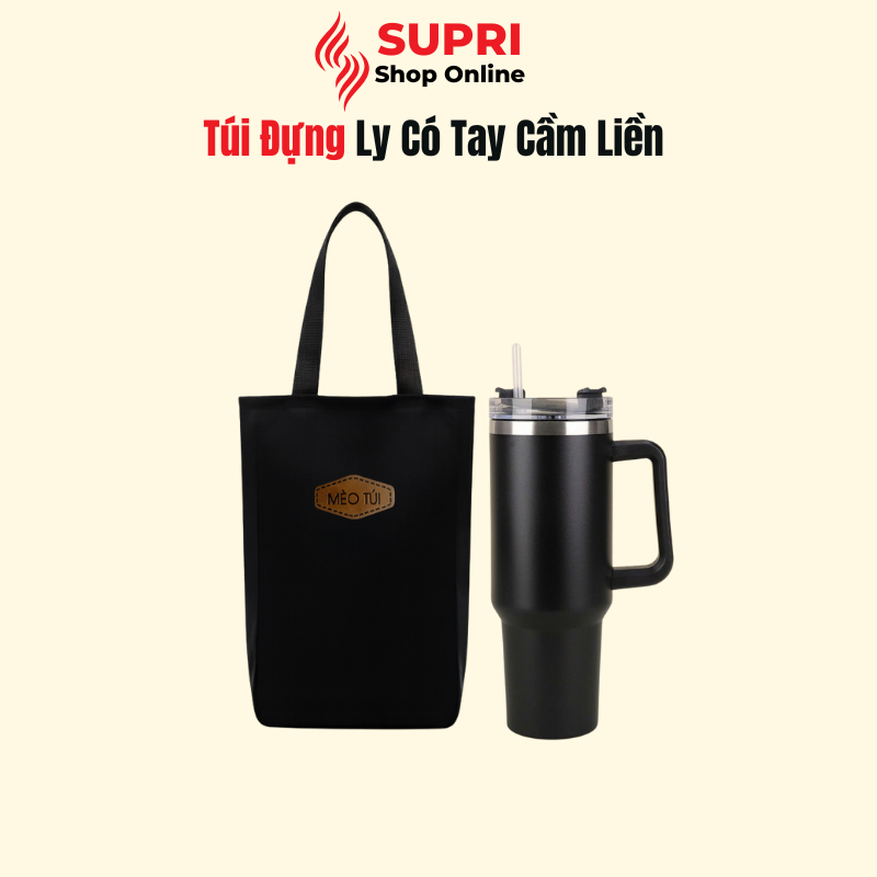 กระเป๋าสําหรับถ้วยเก็บความร้อนทุกประเภทพร้อมที่จับทันที 1200ml, 1250ml, 1500ml ทําจากผ้าใบ, ร่มเย็น