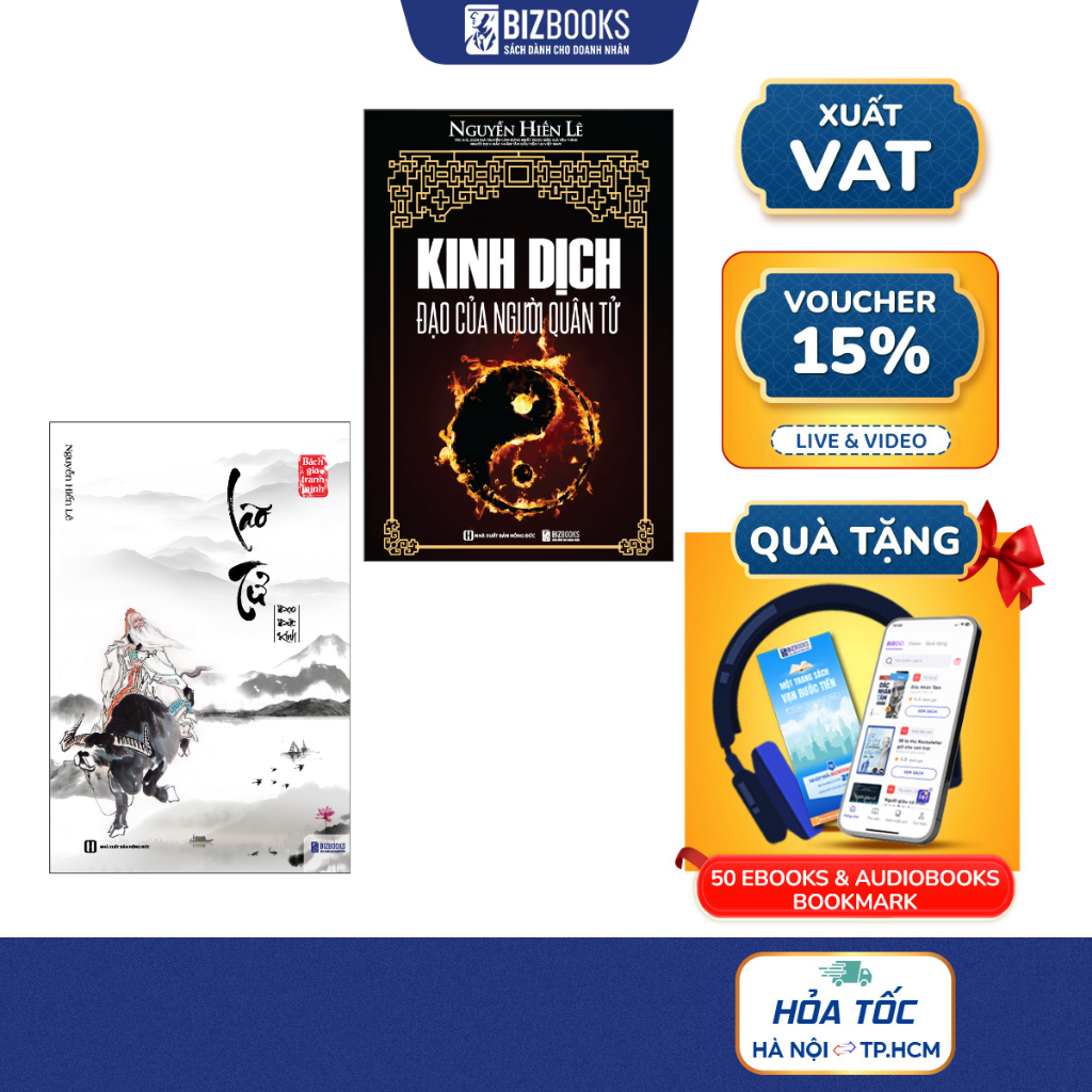 I Ching Book Combo - วิถีแห่งสุภาพบุรุษและลาว Tzu Tao Te Ching - Bizbooks - Nguyeen Hien Le