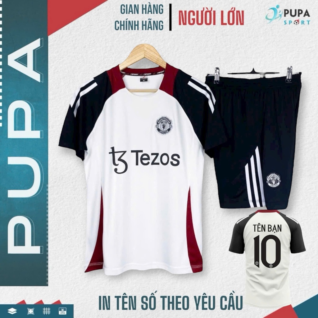 Jp Club Matte U Traning 2025 ชุดฟุตบอล Tezos สีขาวสีดํา, ผ้ายืดหยุ่นคุณภาพสูงสําหรับผู้ชายและผู้หญิง