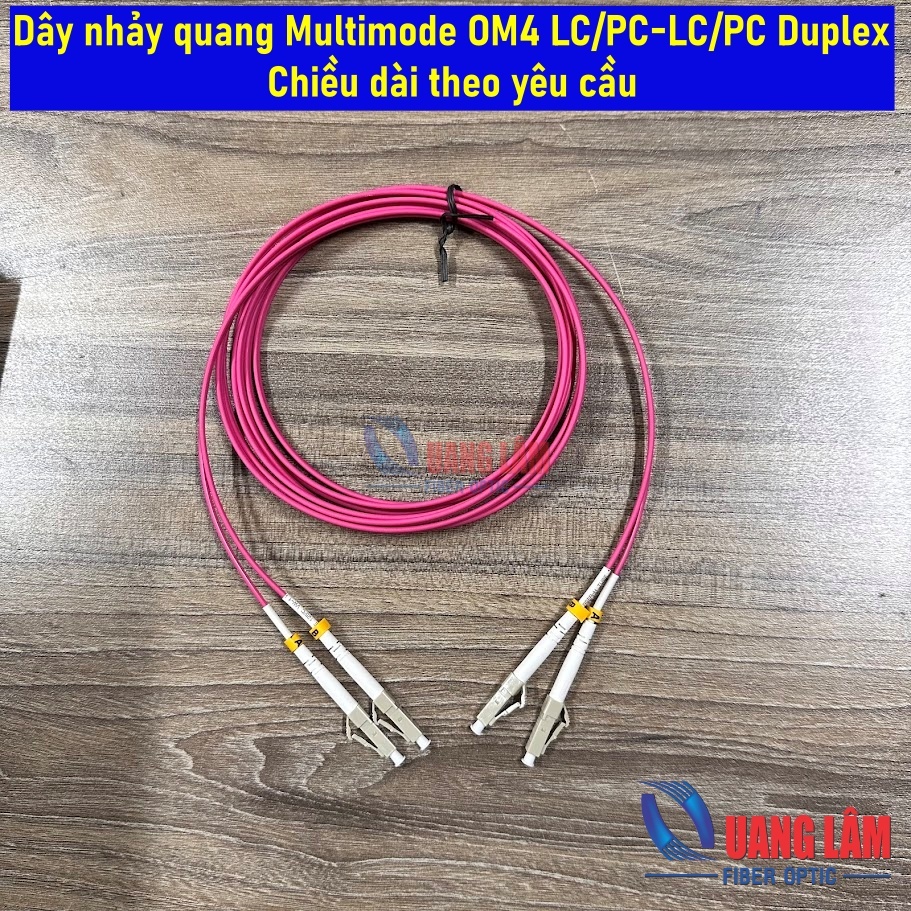 Multimode OM4 LC/PC-LC/PC สายแพทช์แสง Duplex - ความยาว 30M/40M/50M