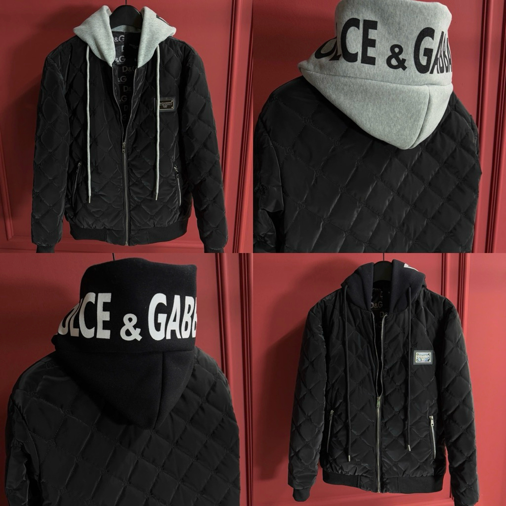 เสื้อแจ็คเก็ตพองมีฮู้ดสําหรับผู้ชายและผู้หญิง PB พร้อมซับในปักโลโก้ monogram และหมวกผ้าสักหลาด 3 ชั้