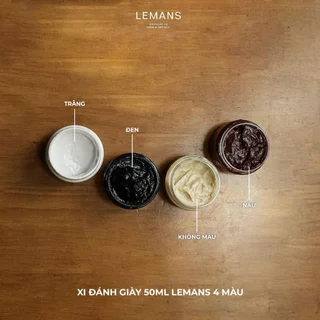 เลมันส์ ยาขัดรองเท้า 50มล [ดํา, น้ําตาล, ขาว, ไม่มีสี] สําหรับหนังทุกประเภท