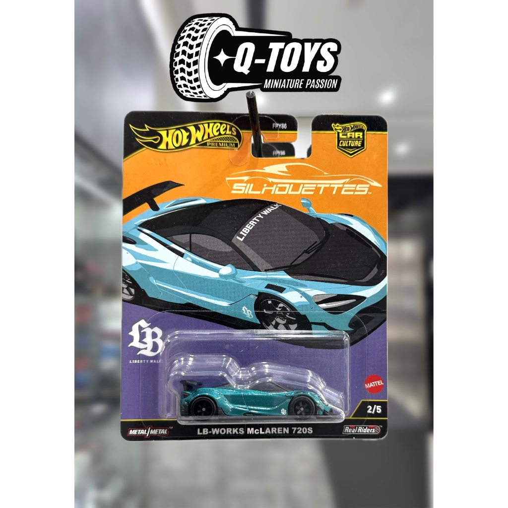 Qtoys Hot Wheels PREMIUM Car Culture Silhouettes (ER34,McLaren 720s) 1:64 สเกล
