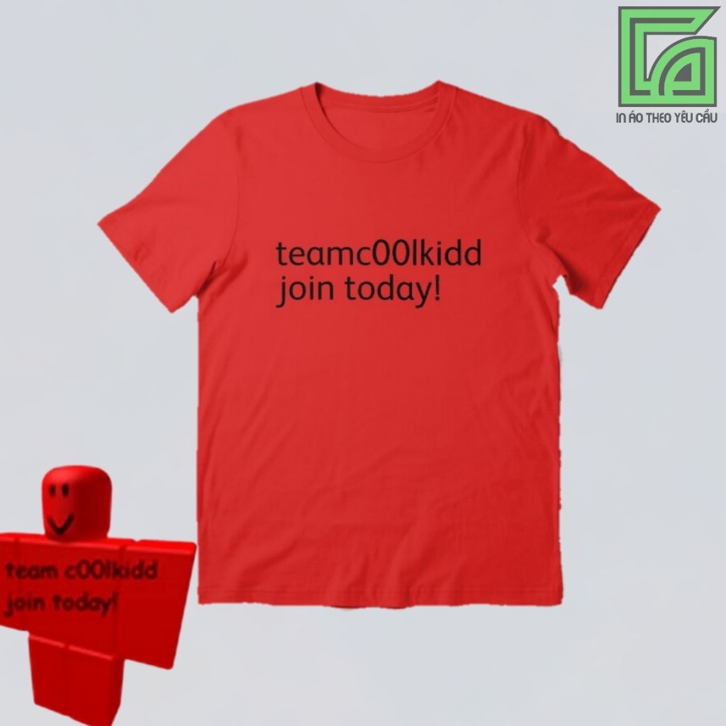เสื้อยืด teamc00lkidd ร่วมวันนี้! Forsaken Roblox สีแดงสําหรับเด็กชายและเด็กหญิงทุกขนาด F910