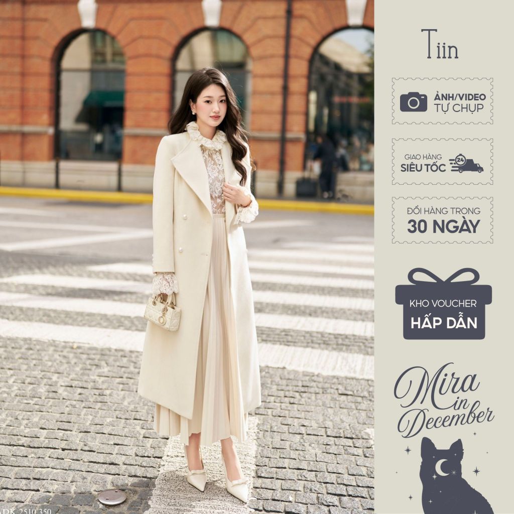 [Mira collection] TINSTORE ชุดราตรีแขนแยกและดีไซน์คอปก (พร้อมเข็มขัด) ผสมผสานกับเสื้อลูกไม้หรูหรา AD