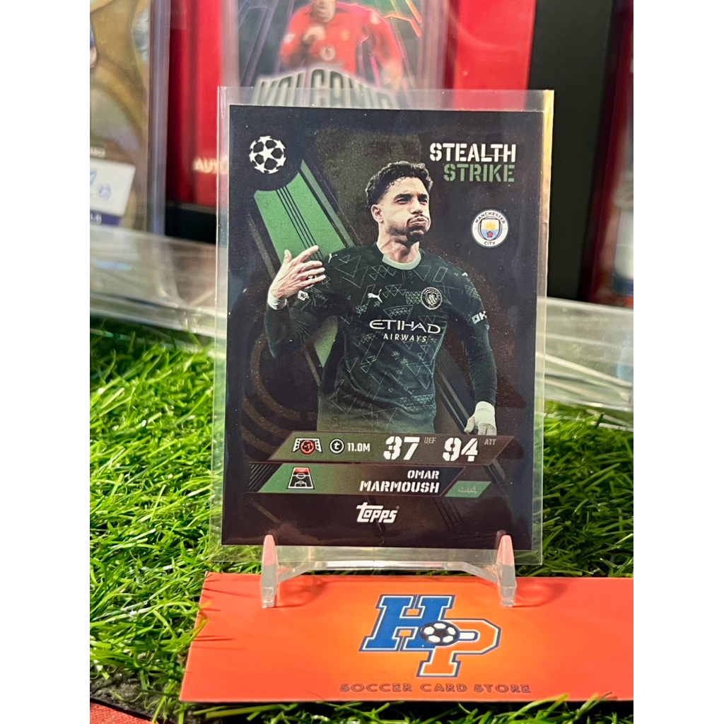 การ์ดฟุตบอล Omar Marmoush Stealth Strike Topps Match Attax UCL 2025/26