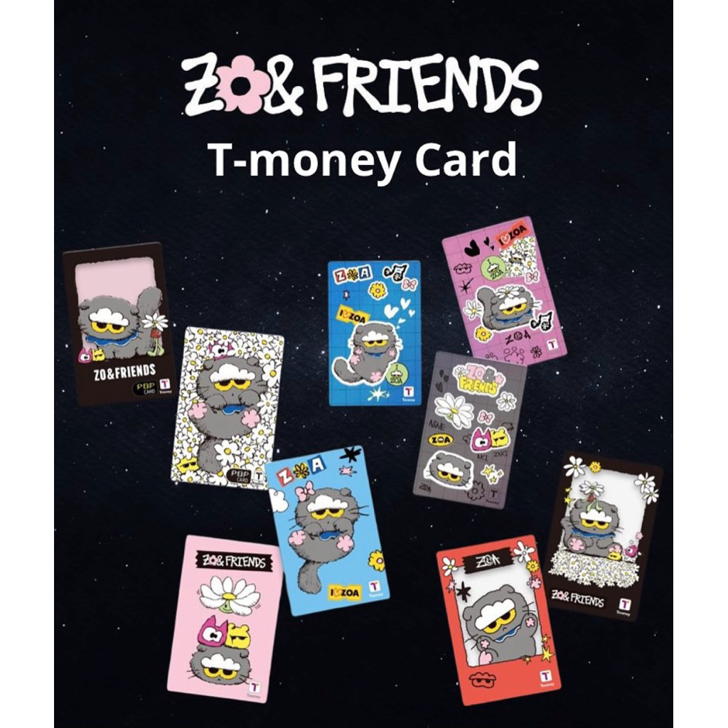 การ์ดเกาหลี TRAVEL TRAFFIC TMONEY x ZO&FRIENDS