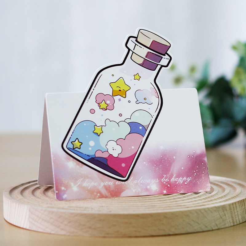 BOLT_SET 10 การ์ดขอบคุณ, การ์ด SCRATCH สําหรับ HAND WRITING REWARD ...ขนาด: 8.5 * 9.7CM)