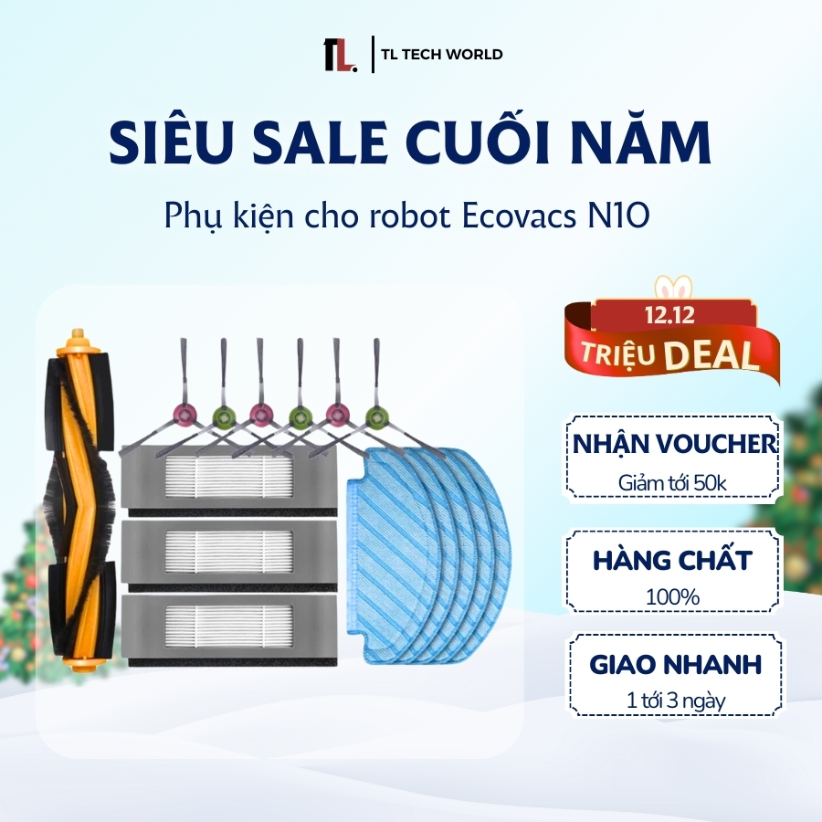 อุปกรณ์เสริม ECOVACS N10 SERIES สําหรับเครื่องดูดฝุ่นหุ่นยนต์ - สินค้าคุณภาพ - พรีเมี่ยม 100% - TL T