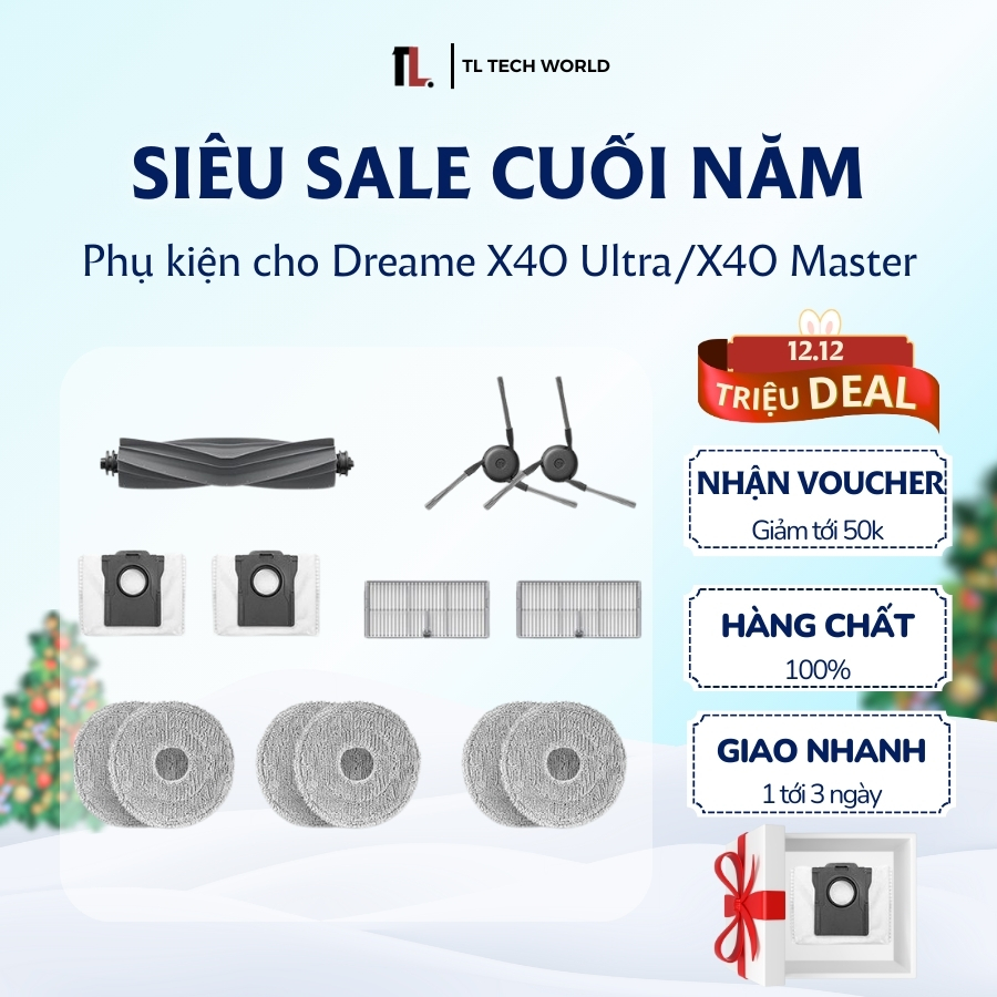 อุปกรณ์เสริม Dreame X40 Ultra สําหรับเครื่องดูดฝุ่นหุ่นยนต์ - สินค้าพรีเมี่ยม - คุณภาพสูง 100% - TL 