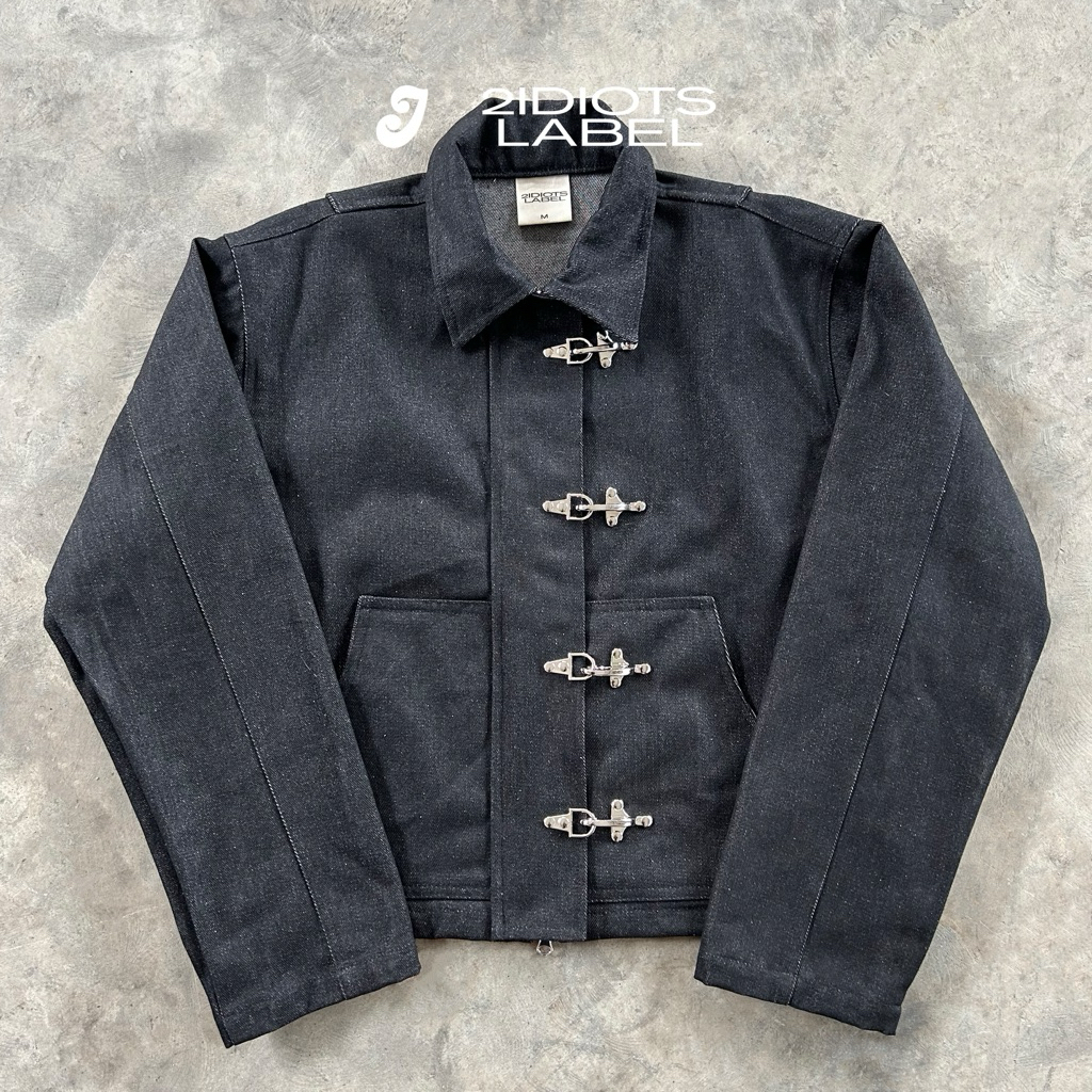 RAW DENIM CLASP JACKET 2IDIOTS.LABEL