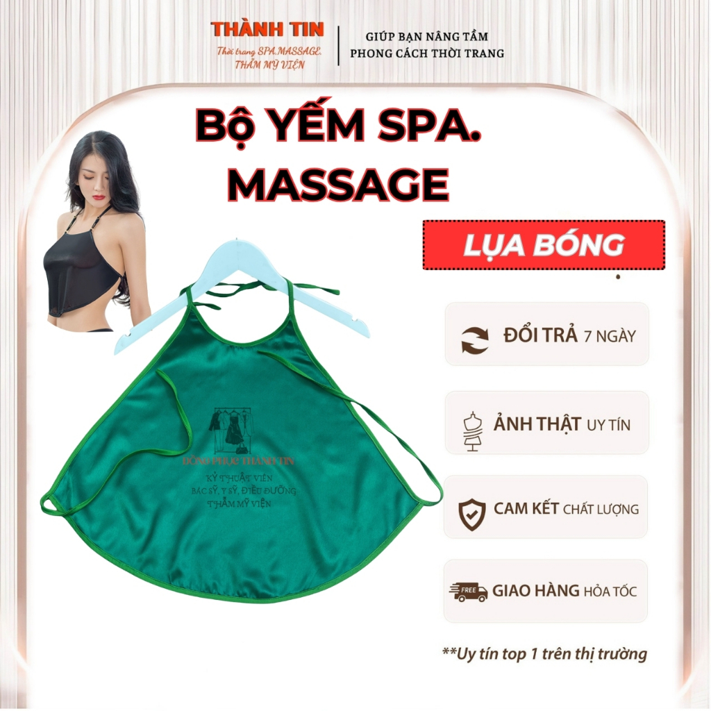 Thanh Tin ซิลค์ สปา camisole set - บรานวดทําจากผ้าไหมเนื้อนุ่ม เงา เย็นสบายผิว ผูกด้านหลังคอง่าย