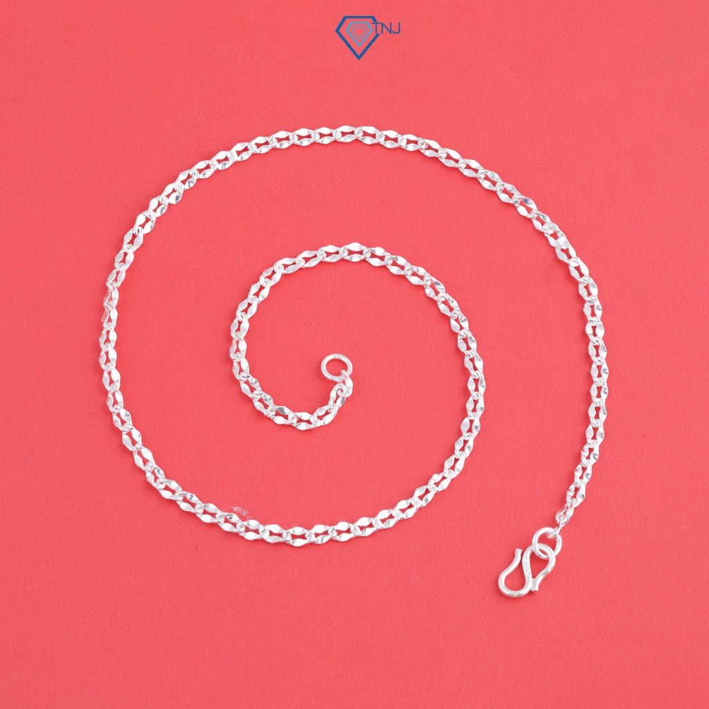 สร้อยคอเงินสําหรับเด็กหญิงและเด็กชายพร้อมข้อต่อโซ่ stylized DTN0047 - TNJ Jewelry