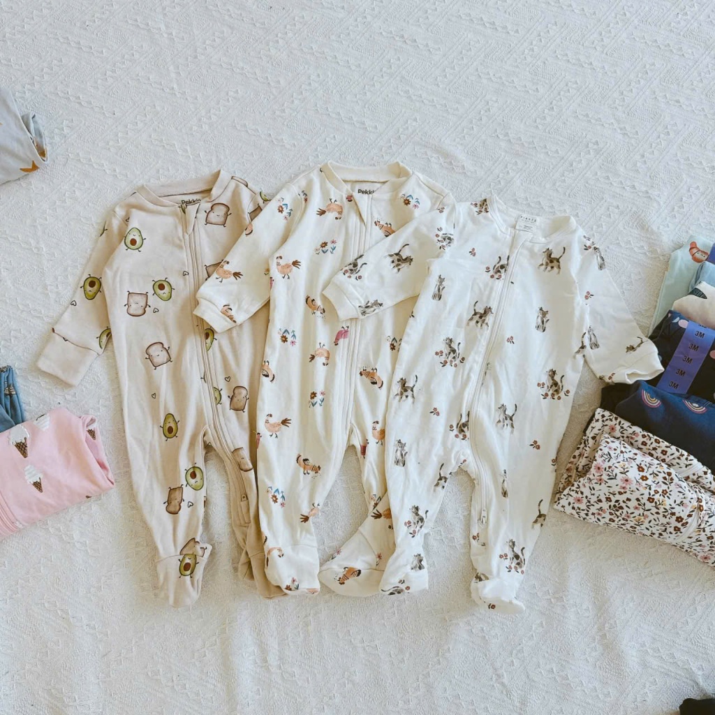 {LINK 4-NB-24m} ถุงเท้านอนแบบไม่มีถุงเท้าทําจากผ้าฝ้ายสําหรับเด็กชายและเด็กหญิงมีซิป 2 ทาง