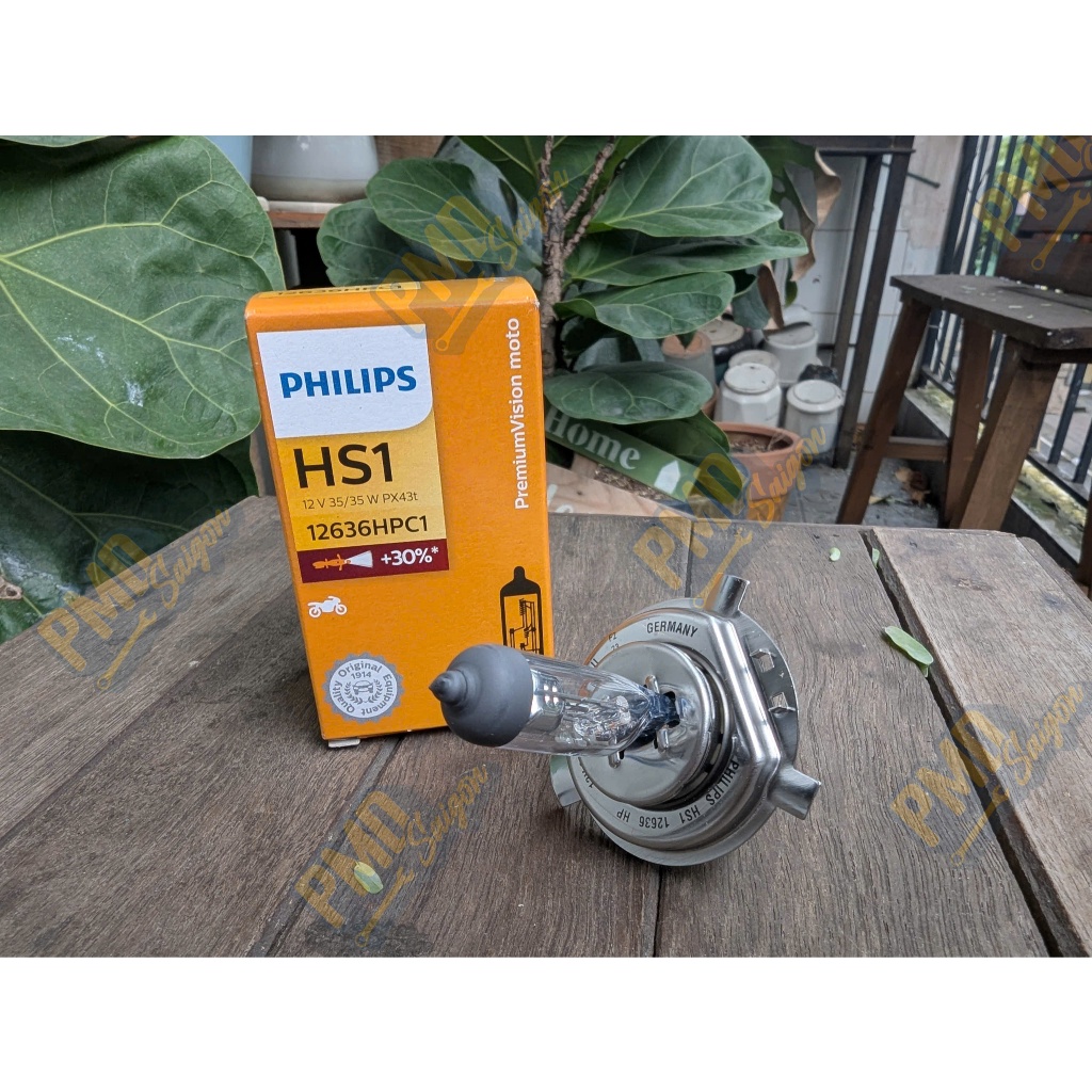 Philips หลอดฮาโลเจน (HS1 PX43T - 12636HPC1) เพิ่มความสว่าง 30% (made in Germany)