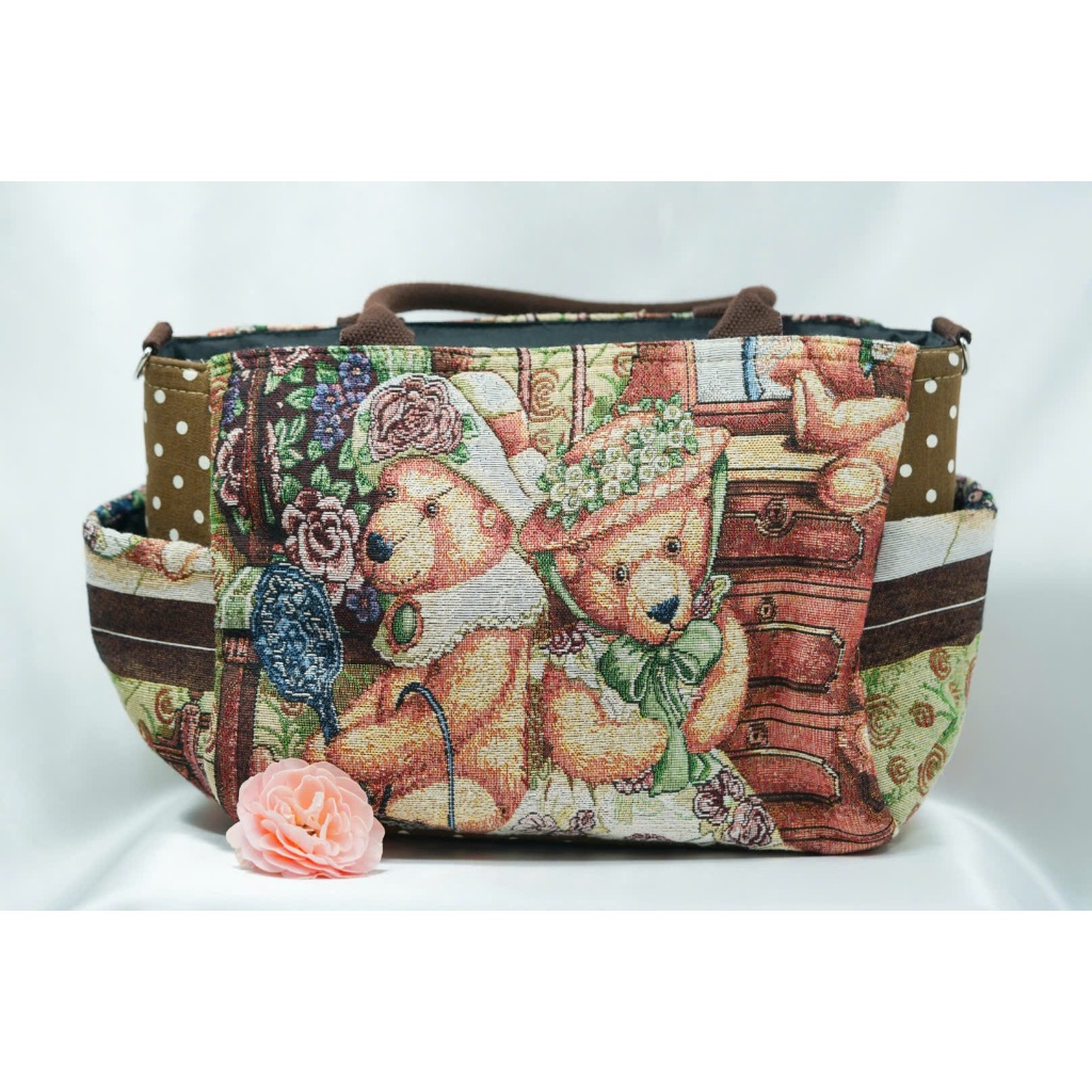 [ cangicungco ] กระเป๋าโท้ต Vintage Teddy Bear – มือสอง – TX86