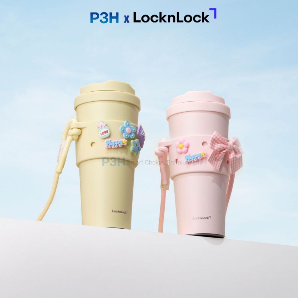 Combo Thermos Cup และสายรัดซิลิโคน LocknLock Energetic Tumbler x TLL076 P3H Mall