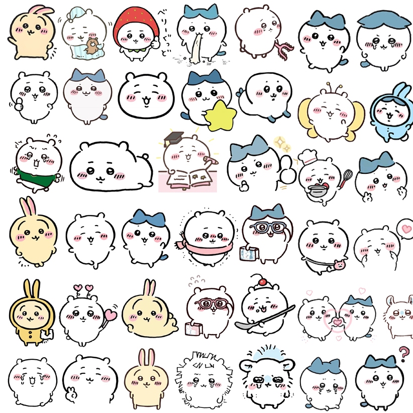Chikawa usagi rakko Hachiware อะนิเมะ สติ๊กเกอร์/ สมุดบันทึก Chikawa kute น่ารัก