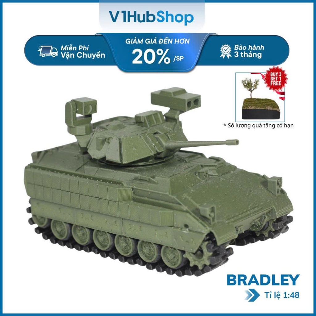 รถหุ้มเกราะ babyry อเมริกัน รุ่น M2A3 Bradley | รถอเมริกันขนาด 1/48