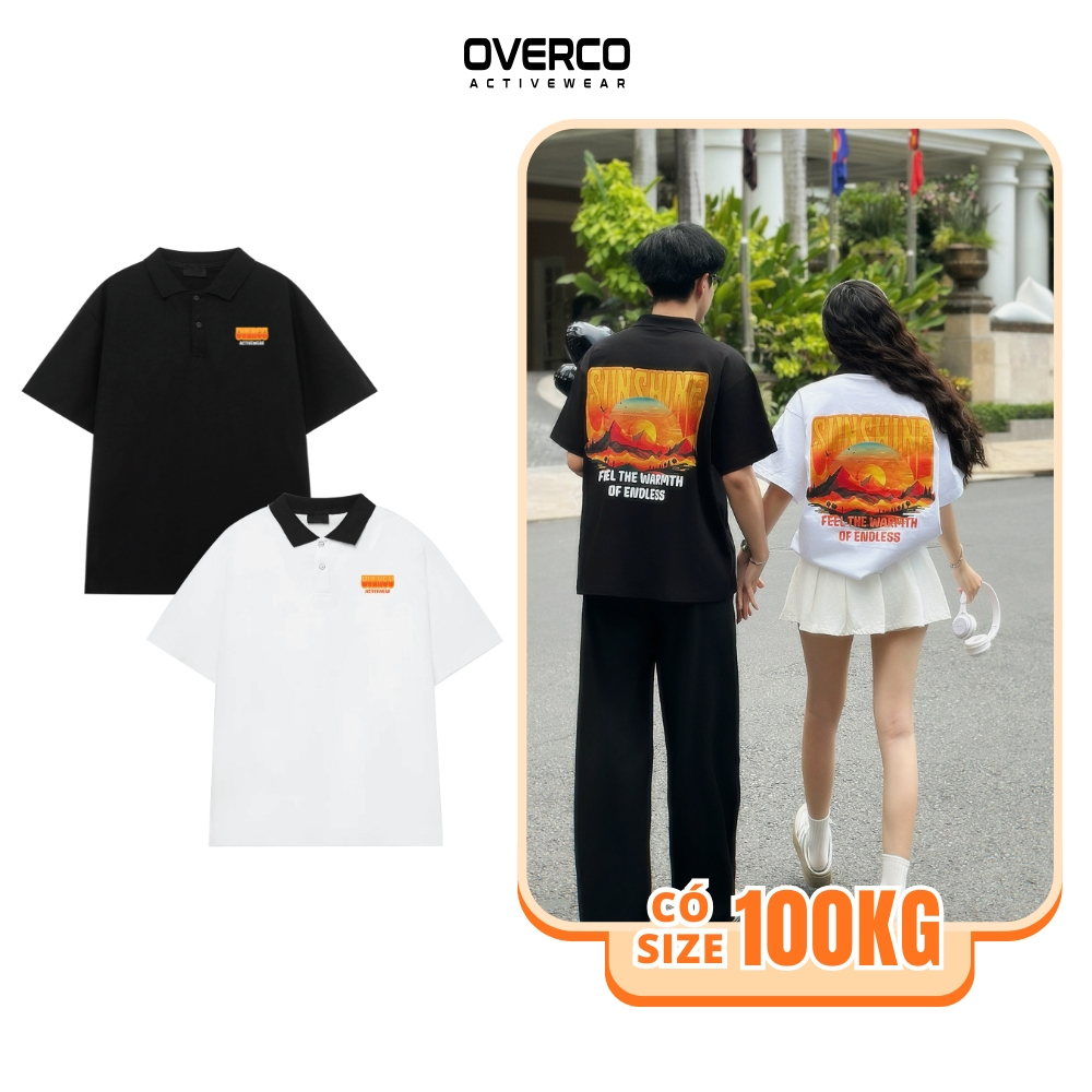เสื้อโปโล Overco Sunshine สําหรับผู้ชายและผู้หญิง ผ้าฝ้ายคุณภาพสูง นุ่ม ลื่น Cool O2A2