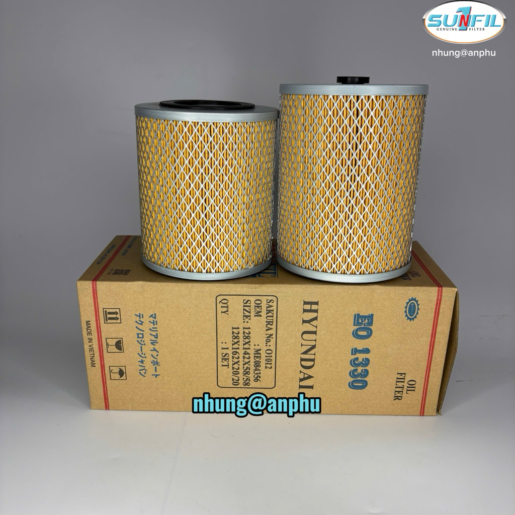 0-7157T กรองน้ํามันเครื่อง Hyundai 15T, เครื่องยนต์ 6D22, 8DC9 ,0-7157T