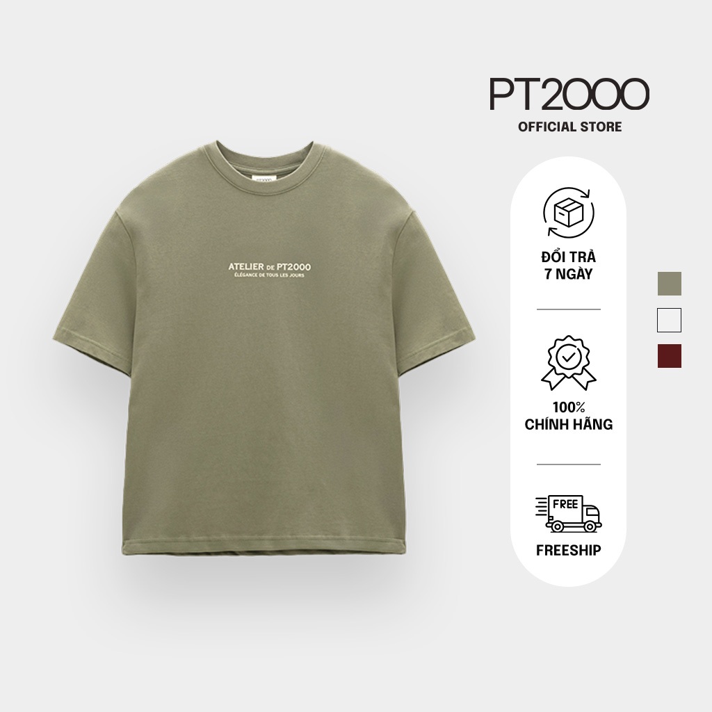 เสื้อยืดแขนสั้นผู้ชาย PT2000 ผ้าคอตตอน แบบ Regular อ่อนเยาว์ ไดนามิก (APV-148)