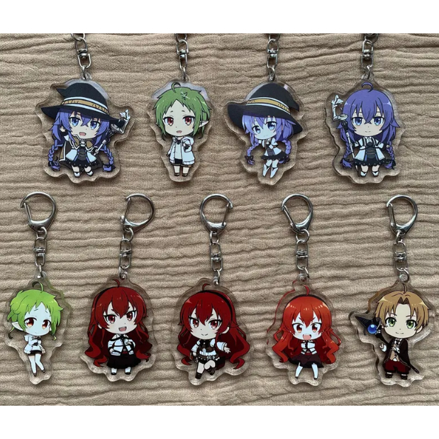 Mushoku Tensei พวงกุญแจอะคริลิค พวงกุญแจ Mushoku Tensei สองด้าน Rudeus Grey