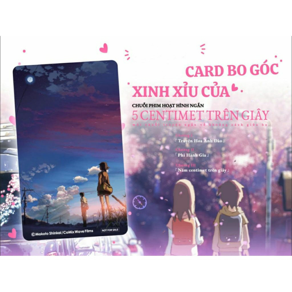 CARD 5 CENTTIMET ON Second CORNERED CARD MOVIE 5 เซนติเมตรต่อวินาที