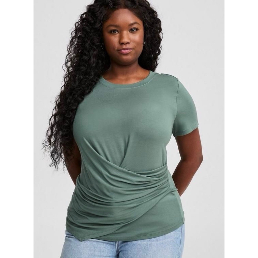 (A3745) เสื้อยืดคอกลม 4 ทิศทาง (Size 0, 2 - Bigsize) - Liquidation vnxk