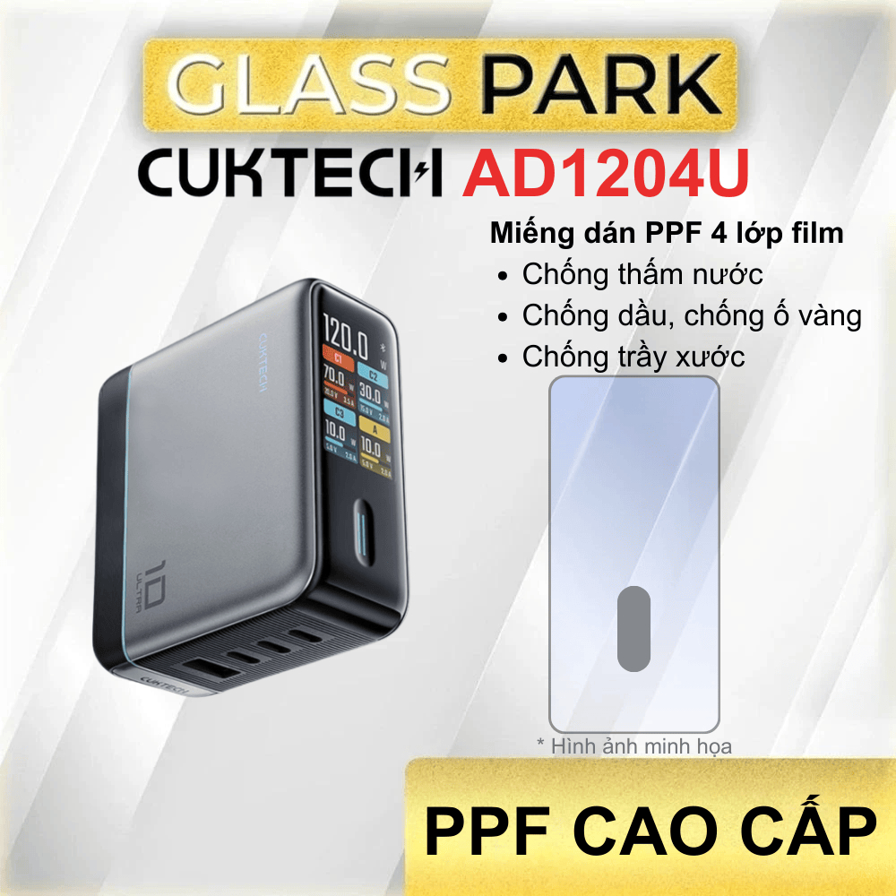 สติ๊กเกอร์ป้องกัน PPF ระดับพรีเมียม CukTech AD1204U พร้อมฟิล์มทนทาน 4 ชั้น ทนต่อรอยขีดข่วนได้อย่างมี