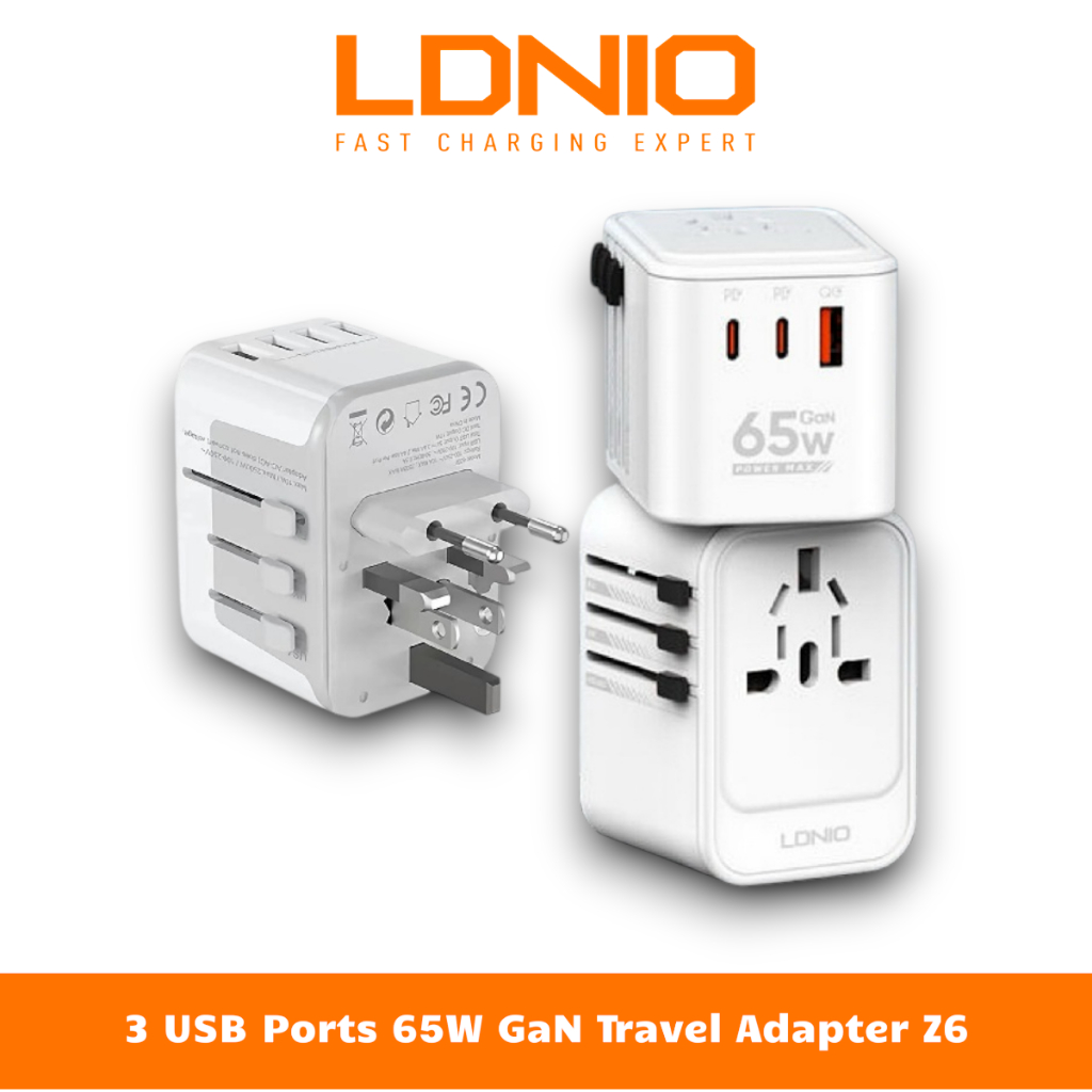 ปลั๊กไฟสําหรับเดินทางแบบเปิดประทุนมัลติฟังก์ชั่นพร้อมที่ชาร์จโทรศัพท์แบบบูรณาการ 65W พร้อม 2Type-C+U