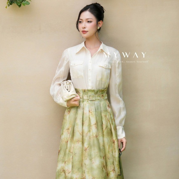 MY WAY เสื้อเชิ้ตแขนยาวสํานักงานผู้หญิง 5MA15270
