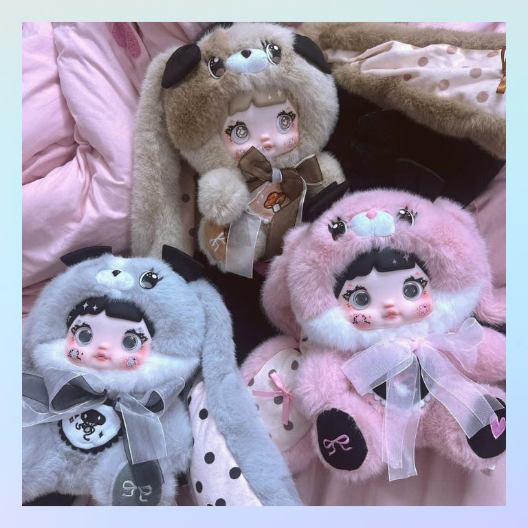 Blind box ของแท้ Nommi 400% V2 Mushroom Hat HITOY ตุ๊กตาหมีโมเดลตัวละคร