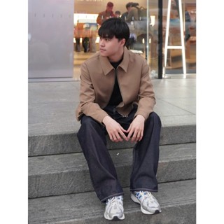 เสื้อแจ็คเก็ตซิปสีกากี - สไตล์แฟชั่น ทนทาน วัสดุสะดวก