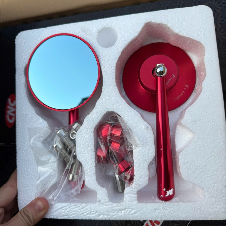 กระจกมองหลังทรงกลม Rizoma CNC - กระจกกันแสงสะท้อนของแท้ สไตล์คริสต์มาสสวยงาม คุณภาพสูง ราคาถูก SPARE