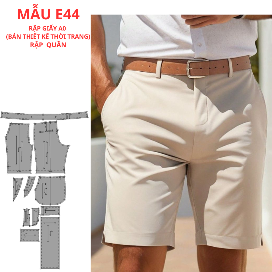 แผ่นกระดาษ A0 สําหรับ SEWINGERS - MENS Thongs CODE E44